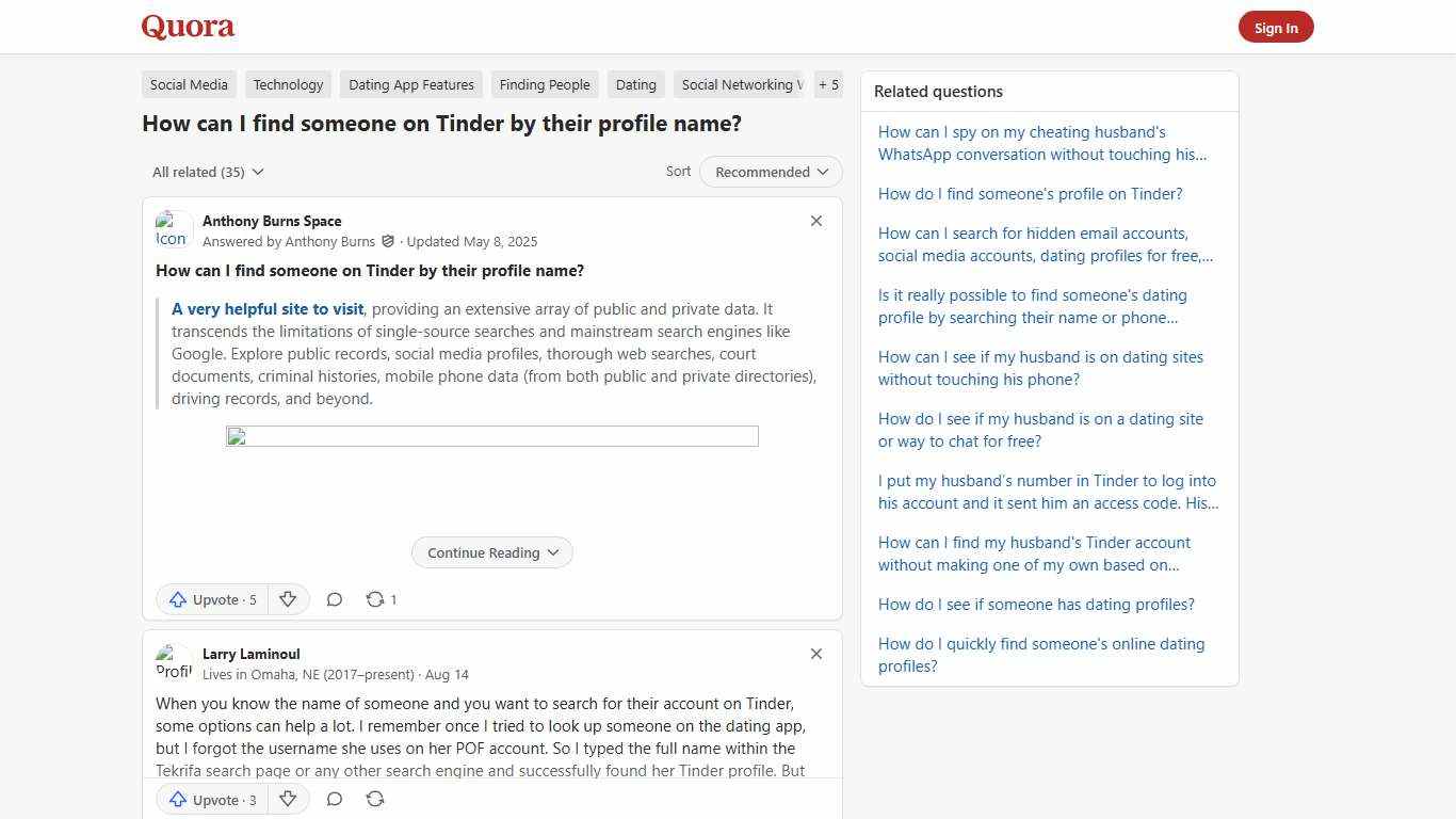 How to find someone on Tinder by their profile name - Quora